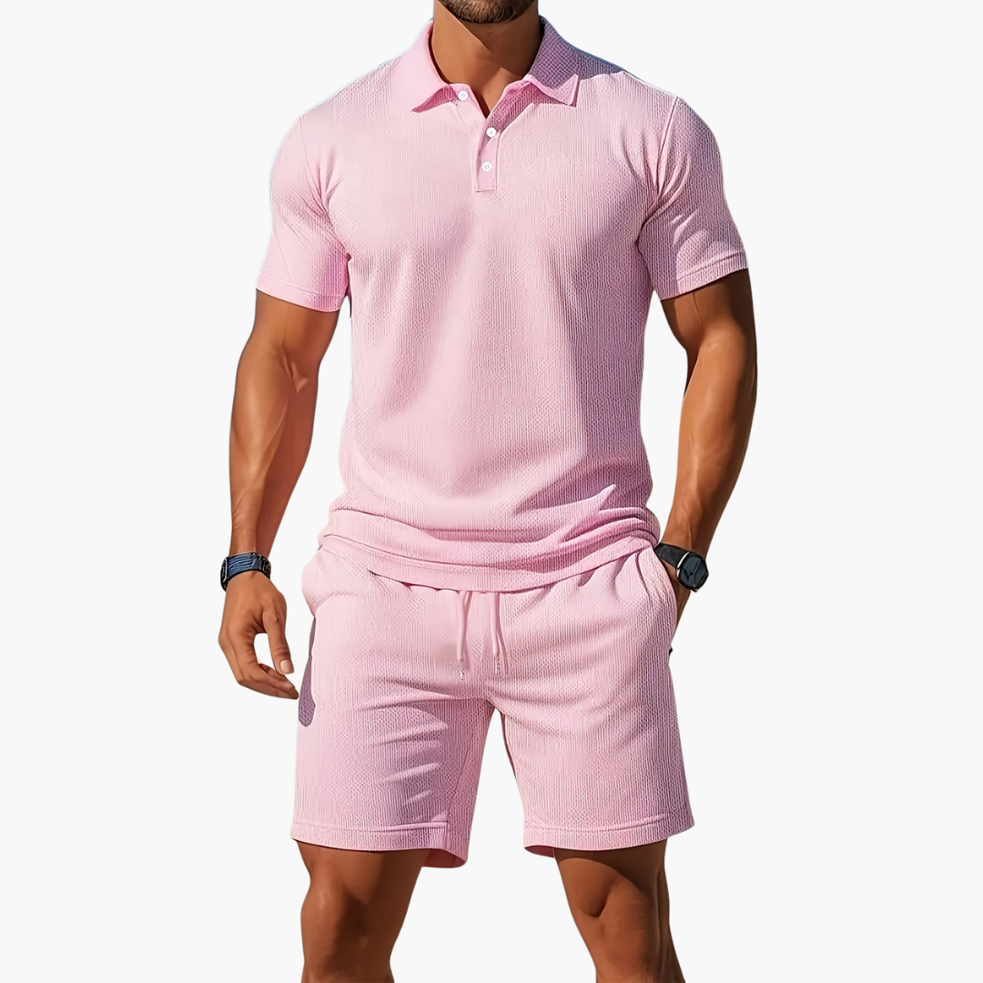 Zack - Casual Polo & Drawstring Shorts Set | By Julian & Claire Toronto