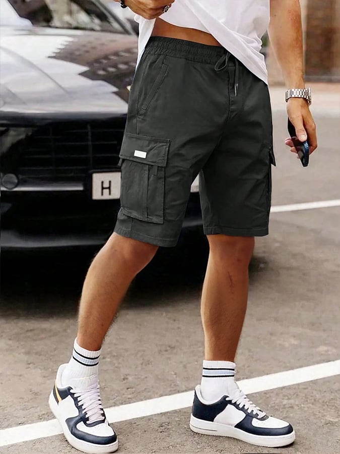Black Elias - Multi-Pocket Cargo Shorts | By Julian & Claire Toronto