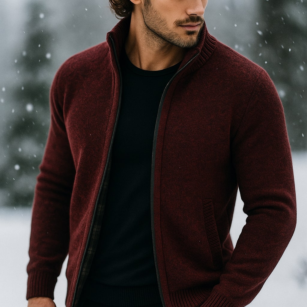 Kevin - Classic Ribbed Zip Jacket | By Julian & Claire Toronto