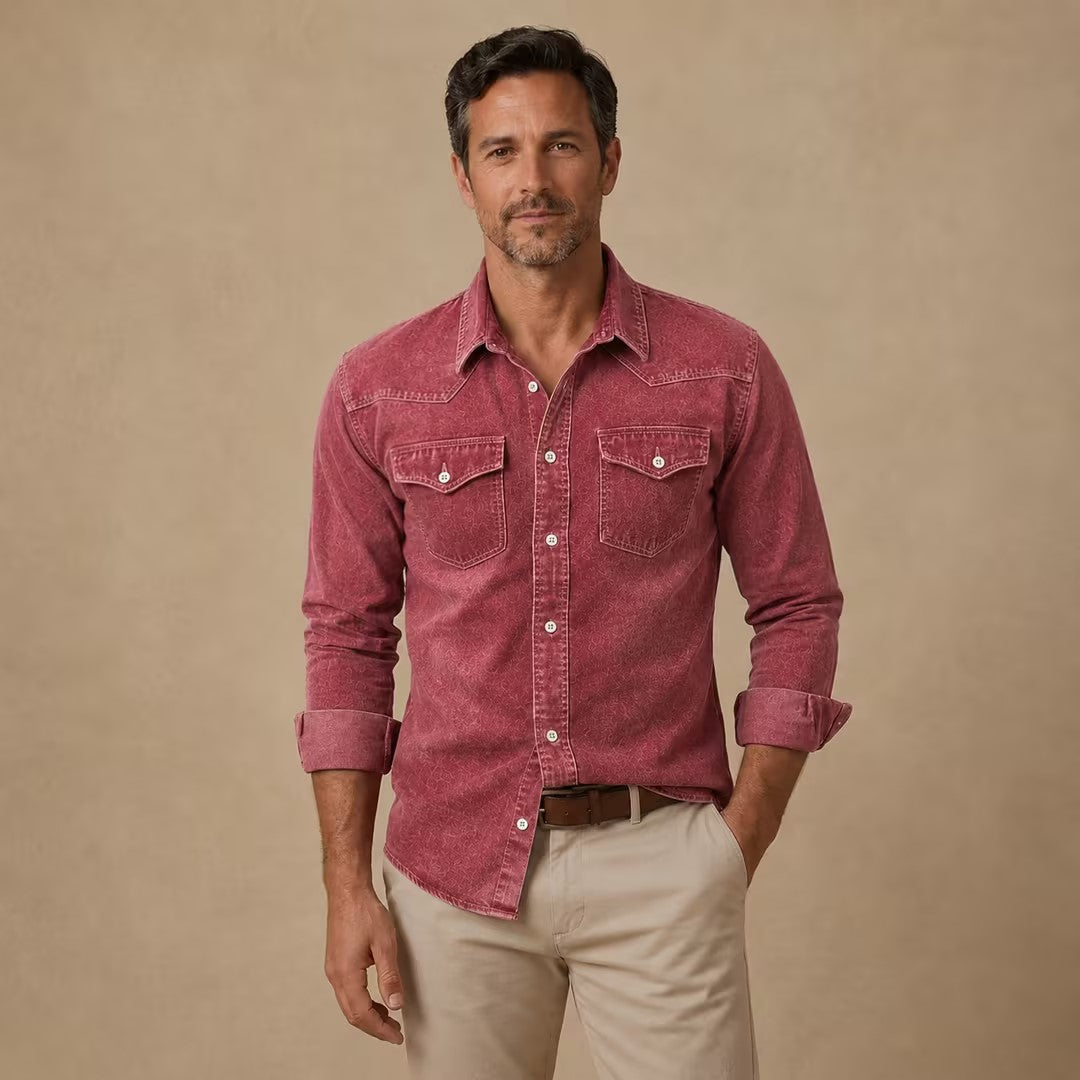 Wyatt - Classic Washed Button-Up Shirt | By Julian & Claire Toronto