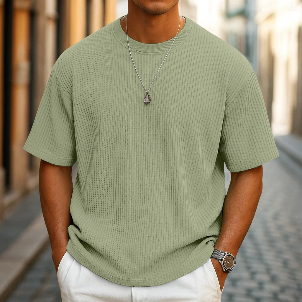 Willie - Waffle Knit Summer T-Shirt | By Julian & Claire Toronto