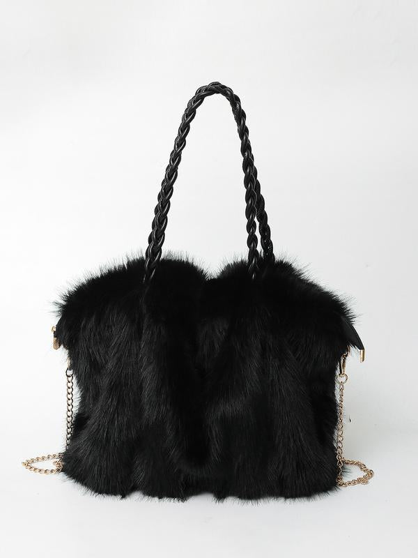 Vanessa - Versatile Plush Velvet Shoulder Tote Bag | By Julian & Claire Toronto