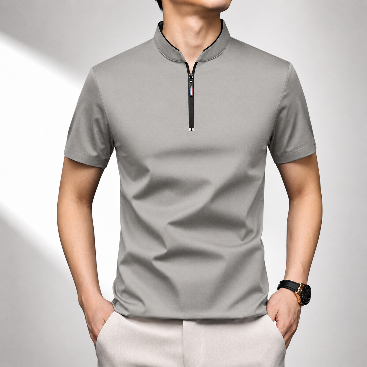 Fabio - Modern Quarter-Zip Polo | By Julian & Claire Toronto