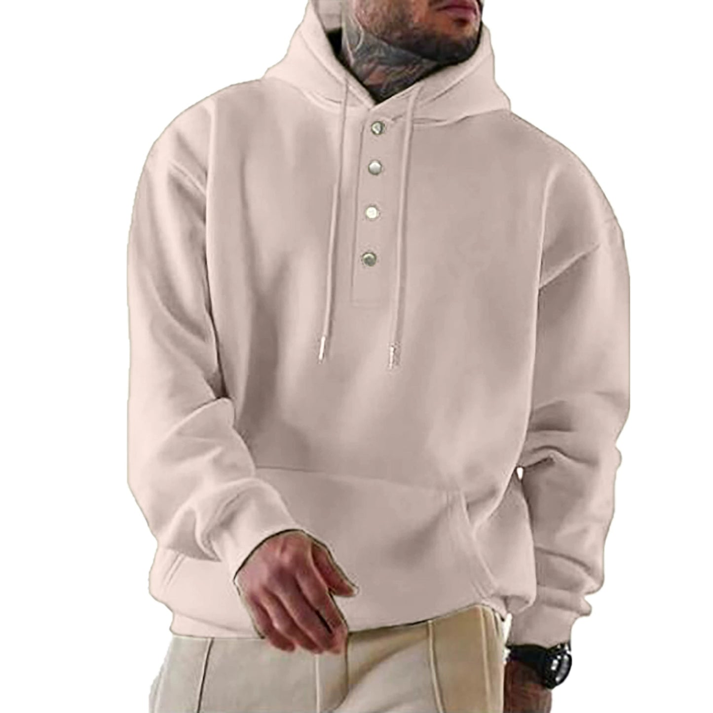 Chad - Everyday Buttoned Knit Hoodie | By Julian & Claire Toronto