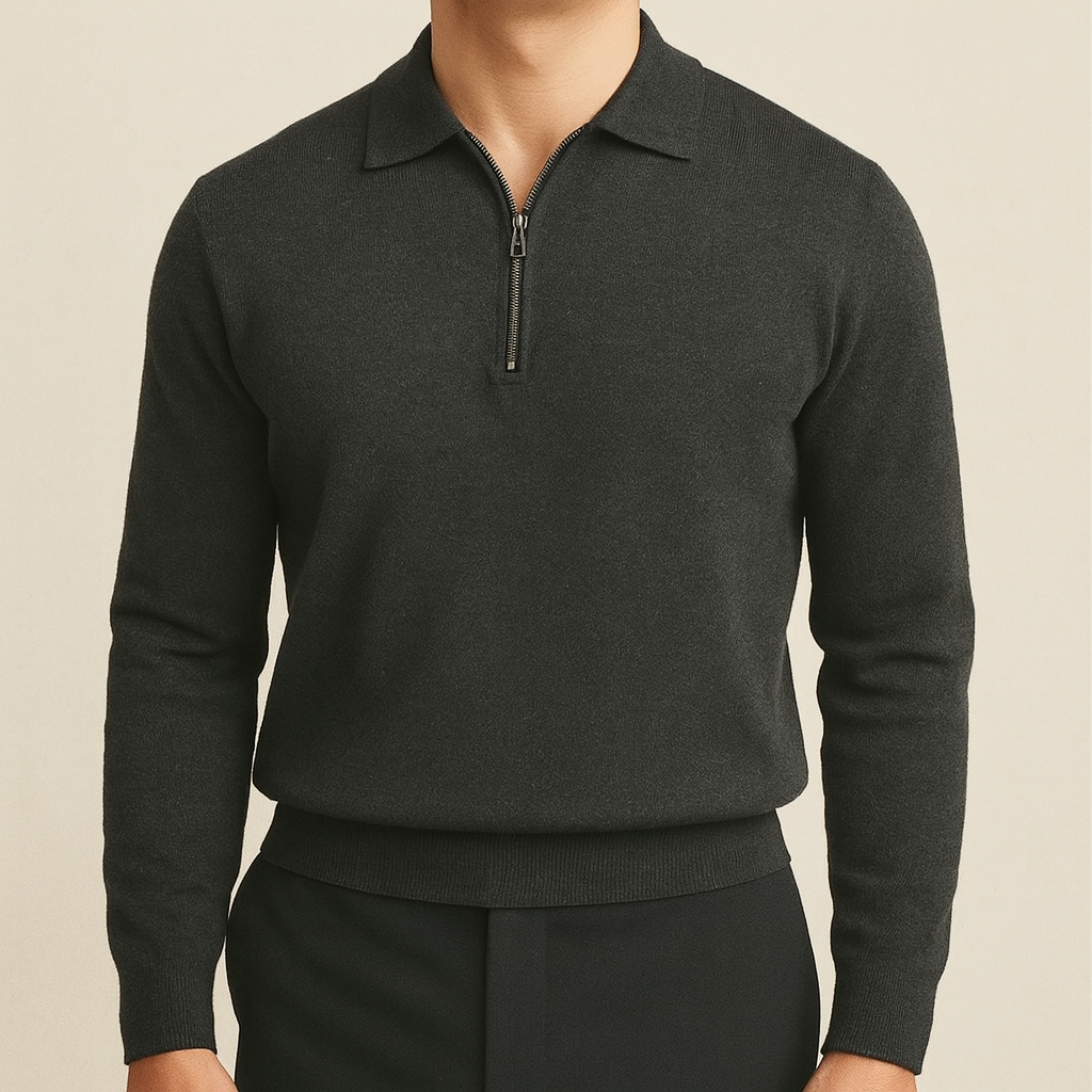 Dominic - Essential Zip Sweater | By Julian & Claire Toronto