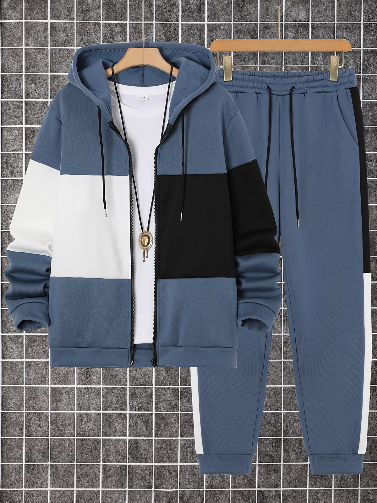 Asa - Colour Block Casual Hooded Set | By Julian & Claire Toronto