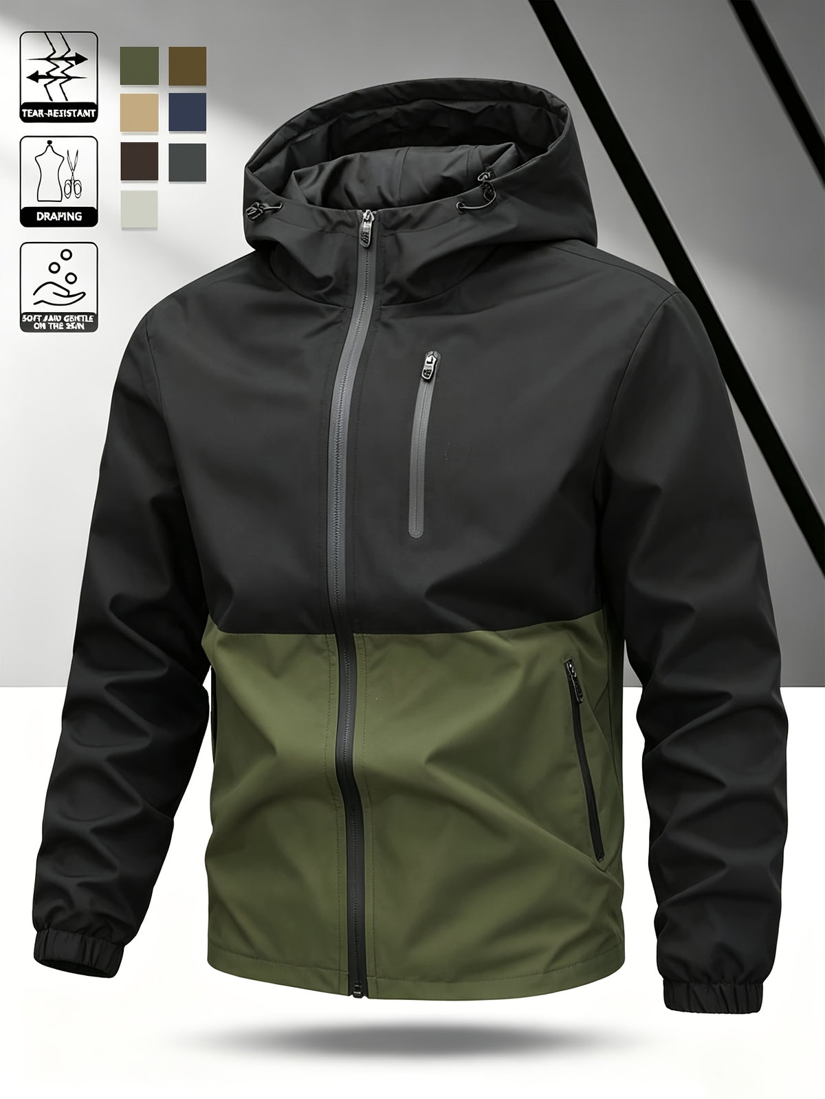 Duane - Colour Block Hooded Jacket | By Julian & Claire Toronto