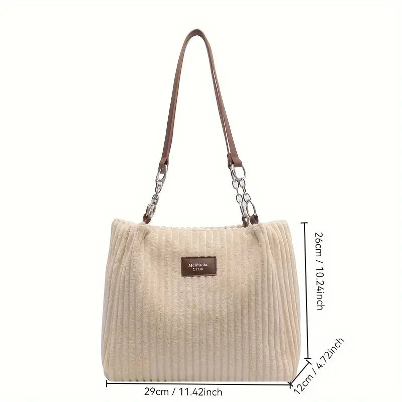 Nicole - Corduroy Tote Bag | By Julian & Claire Toronto