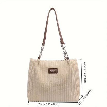 Nicole - Corduroy Tote Bag | By Julian & Claire Toronto