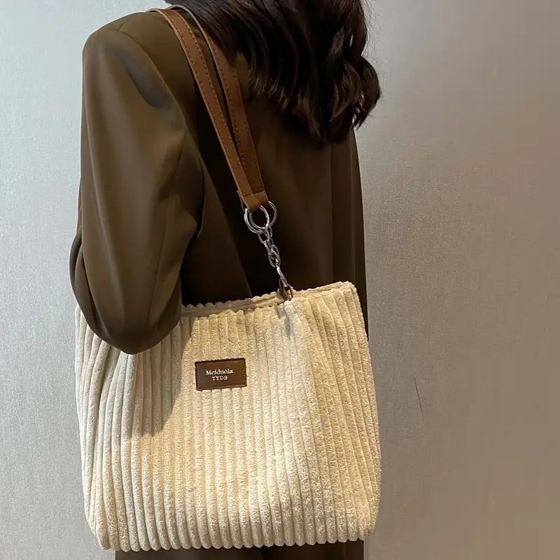 Nicole - Corduroy Tote Bag | By Julian & Claire Toronto