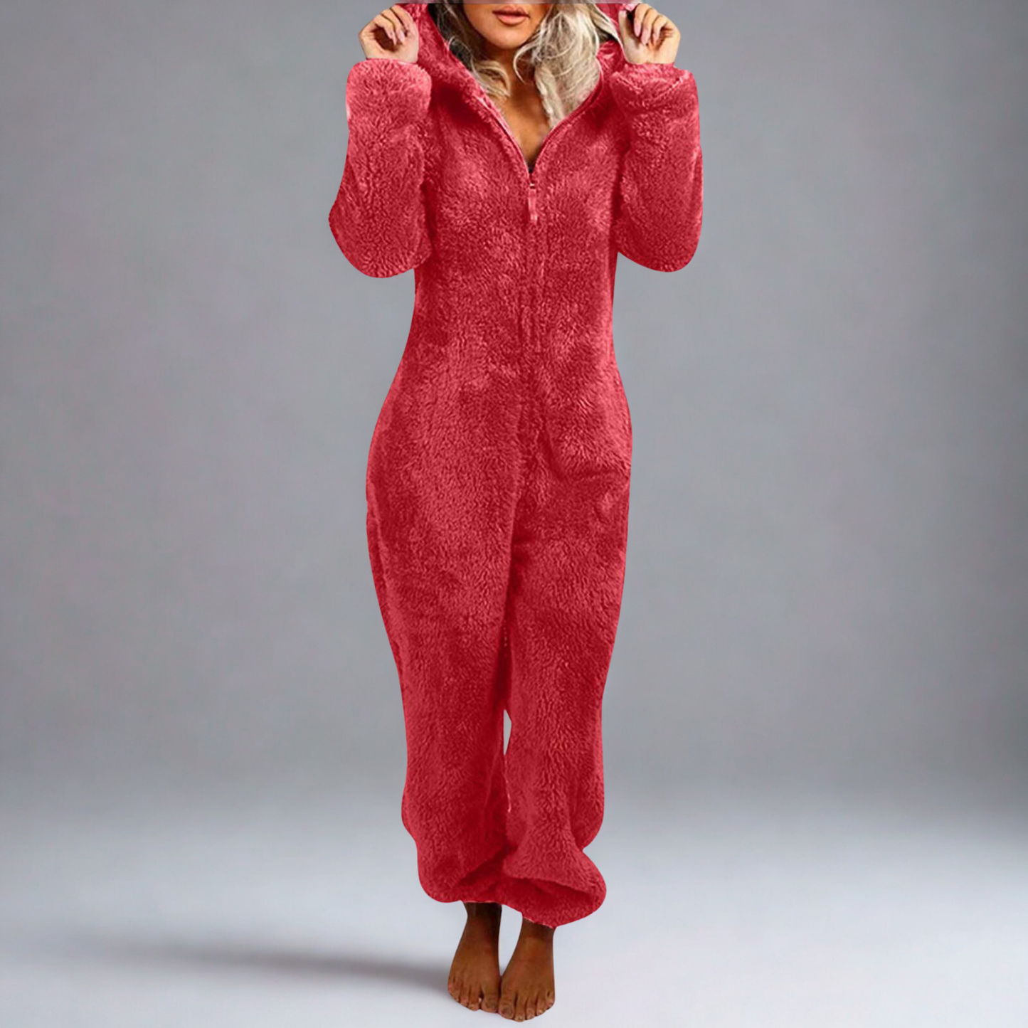 Maple - Comfy Zipper Hooded Plush Pajama | By Julian & Claire Toronto
