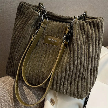 Nicole - Corduroy Tote Bag | By Julian & Claire Toronto