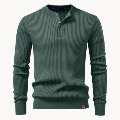 Antoine - Modern Crew Neck Textured Sweater | By Julian & Claire Toronto