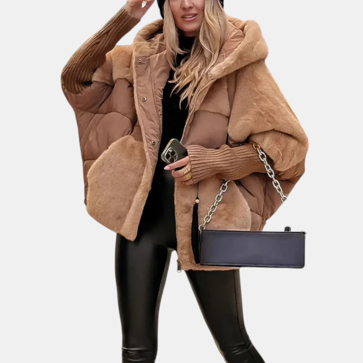Alice - Oversized Hooded Patchwork Puffer Jacket | By Julian & Claire Toronto