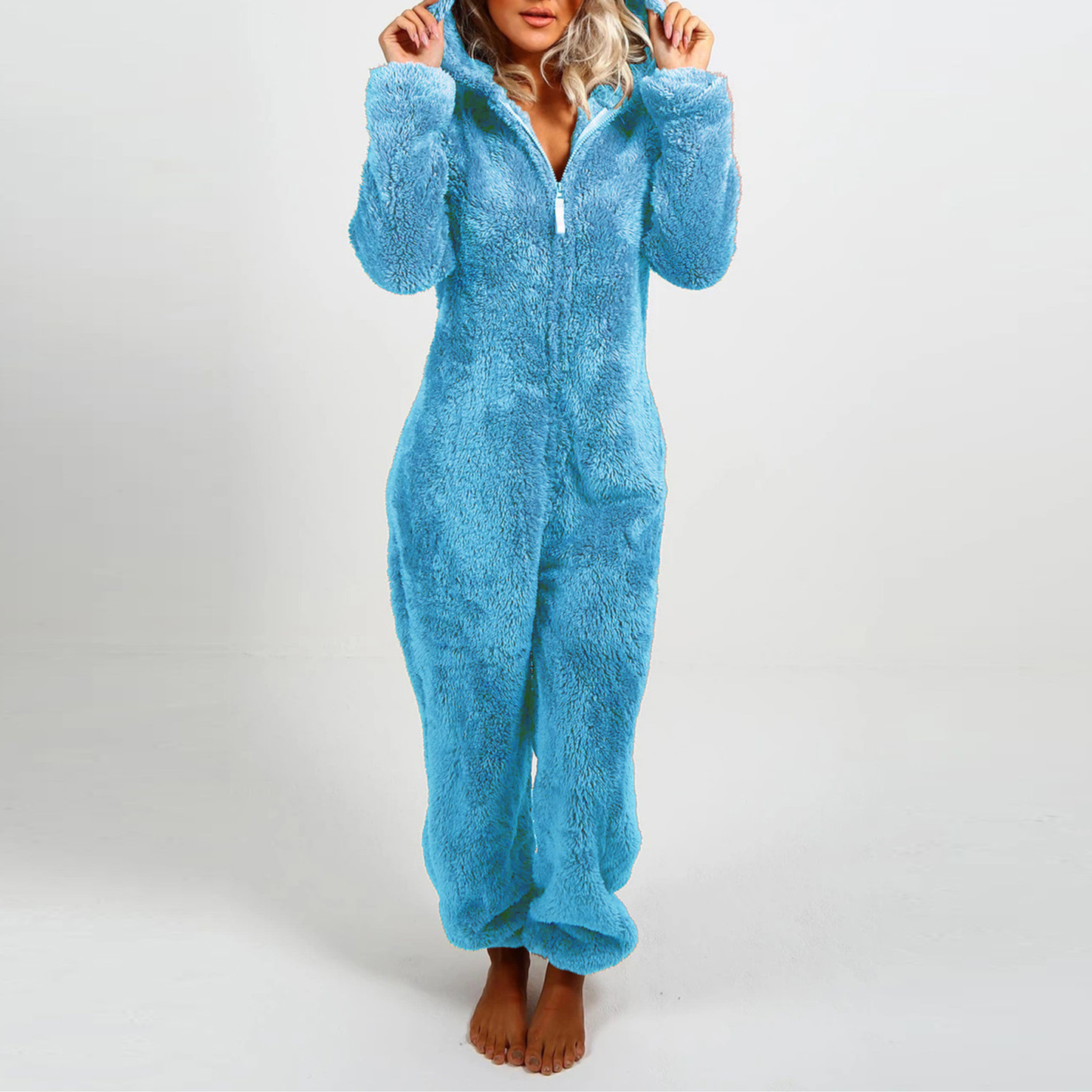 Maple - Comfy Zipper Hooded Plush Pajama | By Julian & Claire Toronto