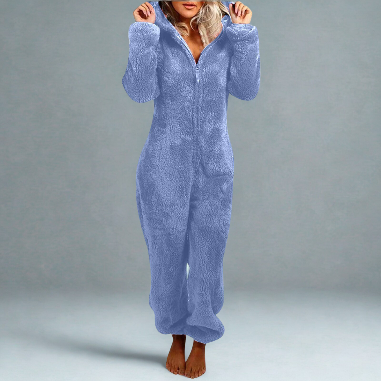Maple - Comfy Zipper Hooded Plush Pajama | By Julian & Claire Toronto