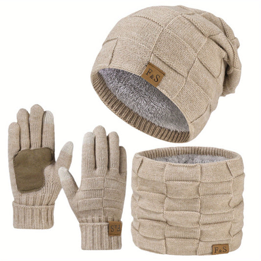 Blake - Three-Piece Winter Hat - Scarf & Gloves Set | By Julian & Claire Toronto