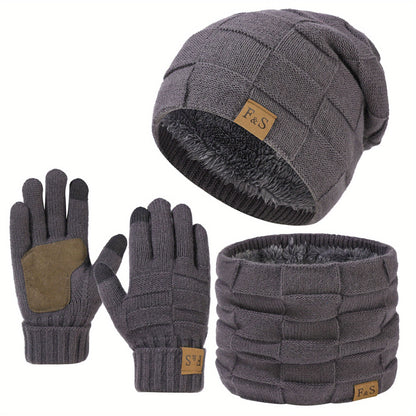 Blake - Three-Piece Winter Hat - Scarf & Gloves Set | By Julian & Claire Toronto
