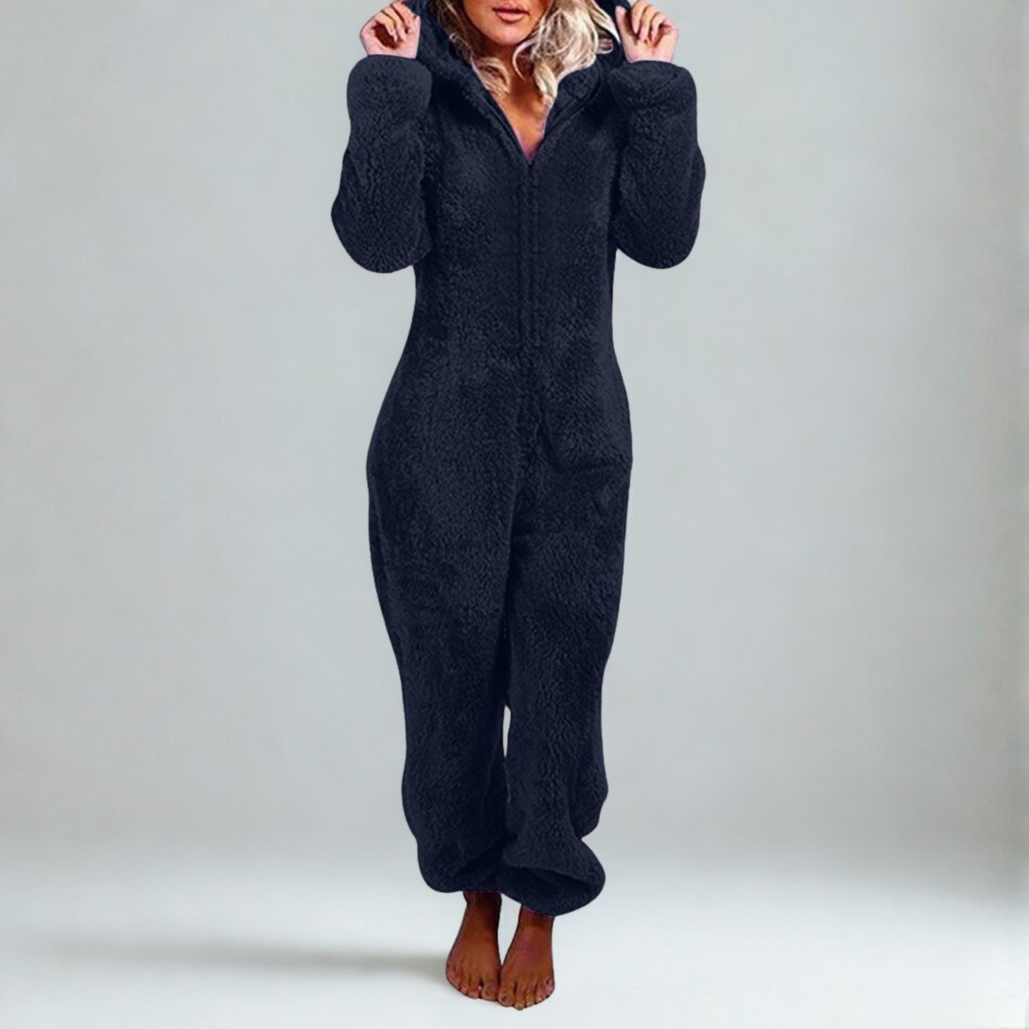 Maple - Comfy Zipper Hooded Plush Pajama | By Julian & Claire Toronto