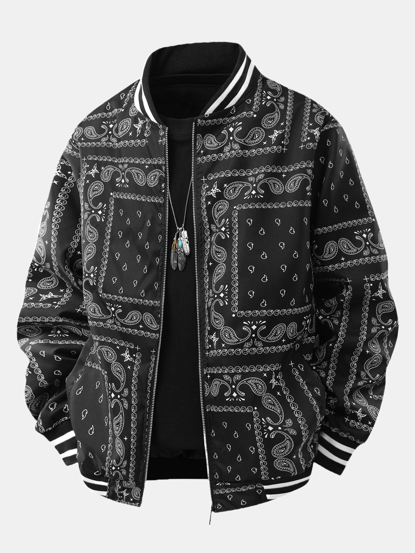 Jeremy - Vintage Paisley Baseball Jacket | By Julian & Claire Toronto