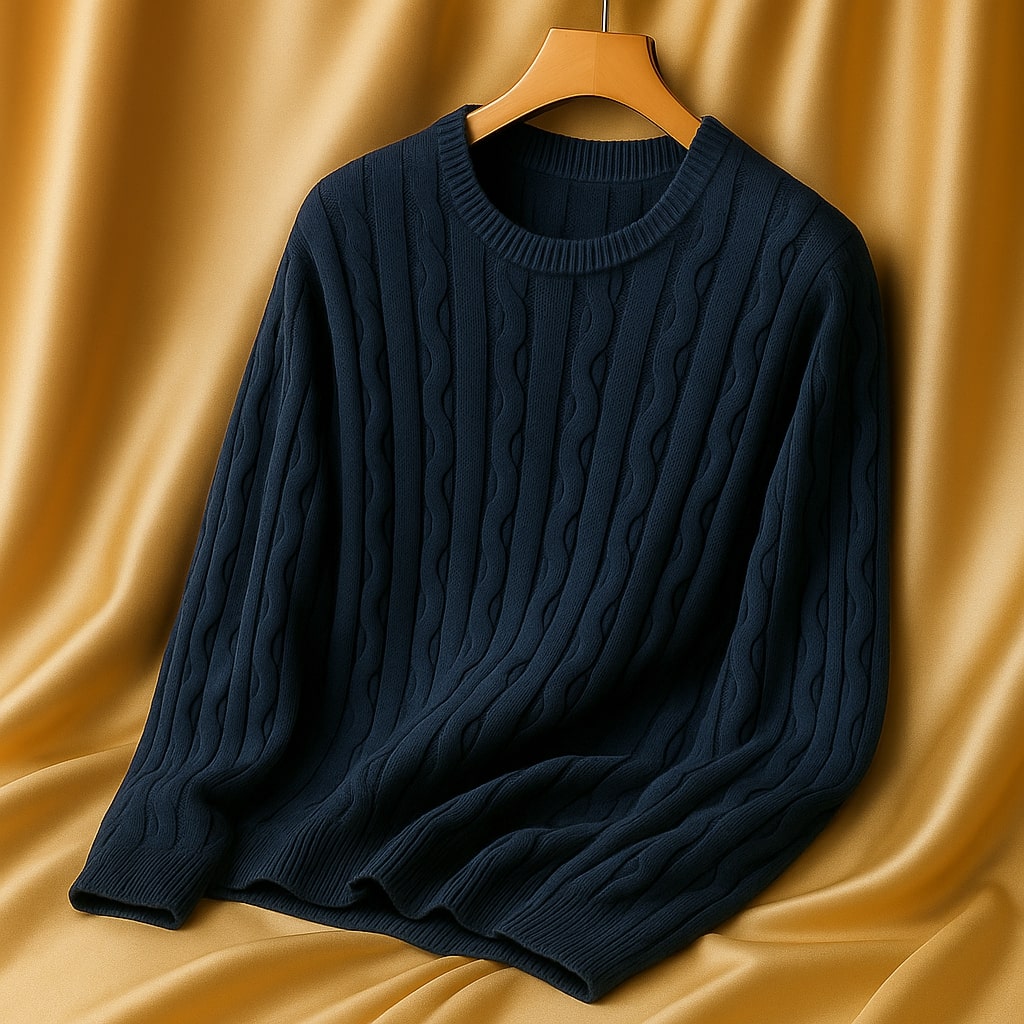 Jerry - Heritage Textured Crewneck Sweater | By Julian & Claire Toronto