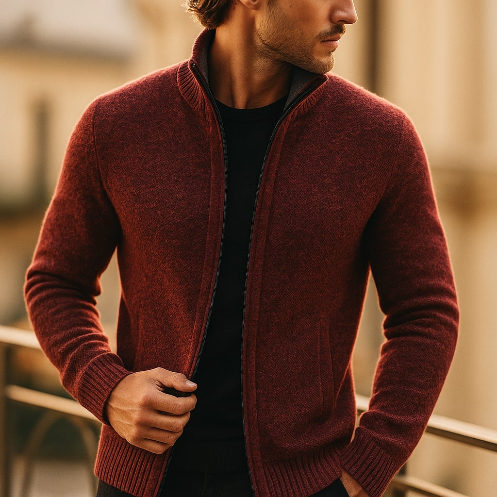 Kevin - Classic Ribbed Zip Jacket | By Julian & Claire Toronto