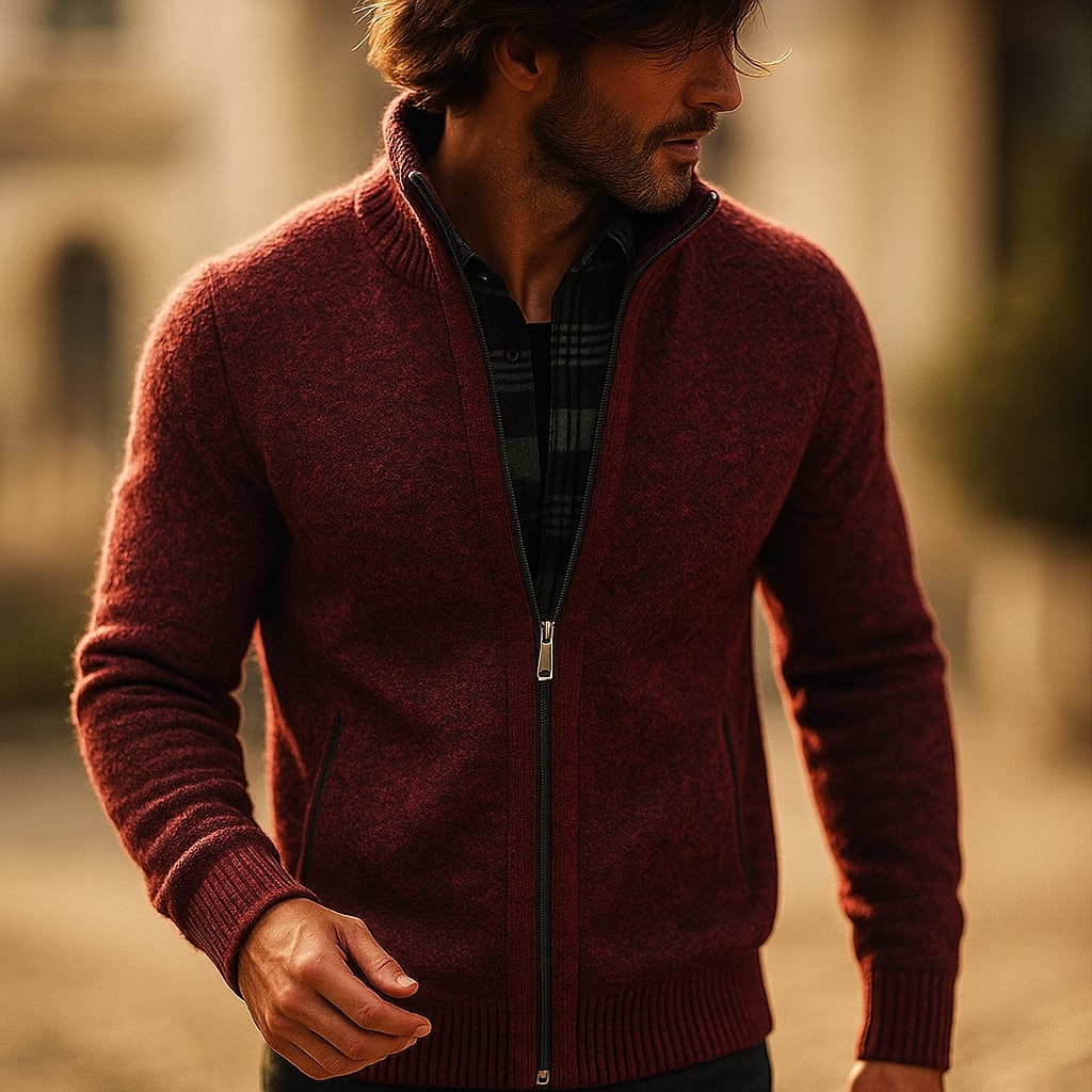 Kevin - Classic Ribbed Zip Jacket | By Julian & Claire Toronto