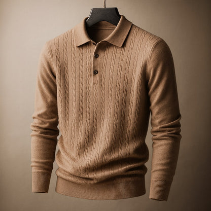Mark - Textured Polo Sweater | By Julian & Claire Toronto
