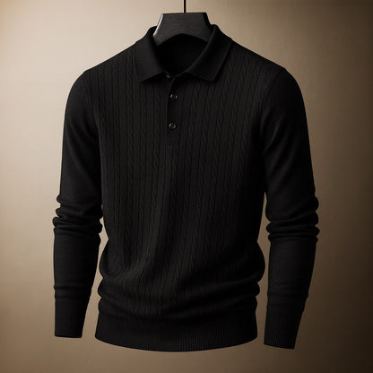 Mark - Textured Polo Sweater | By Julian & Claire Toronto