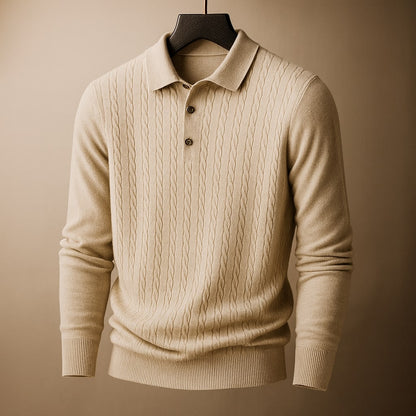 Mark - Textured Polo Sweater | By Julian & Claire Toronto