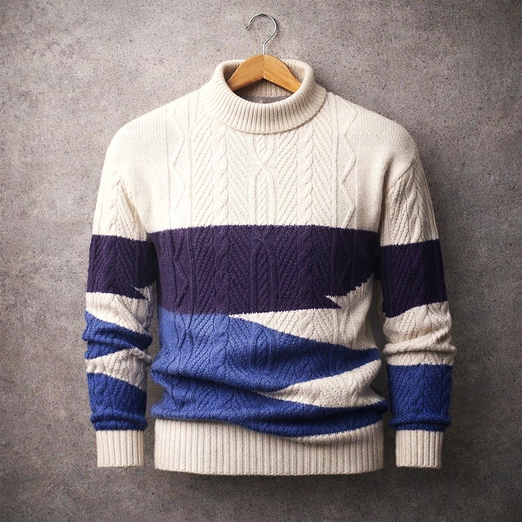 Chandler - Timeless Colour Block Sweater | By Julian & Claire Toronto