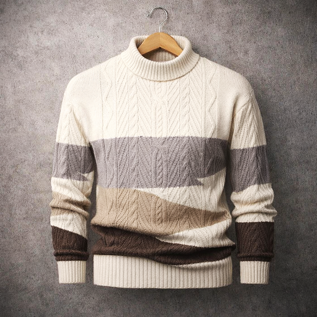 Chandler - Timeless Colour Block Sweater | By Julian & Claire Toronto
