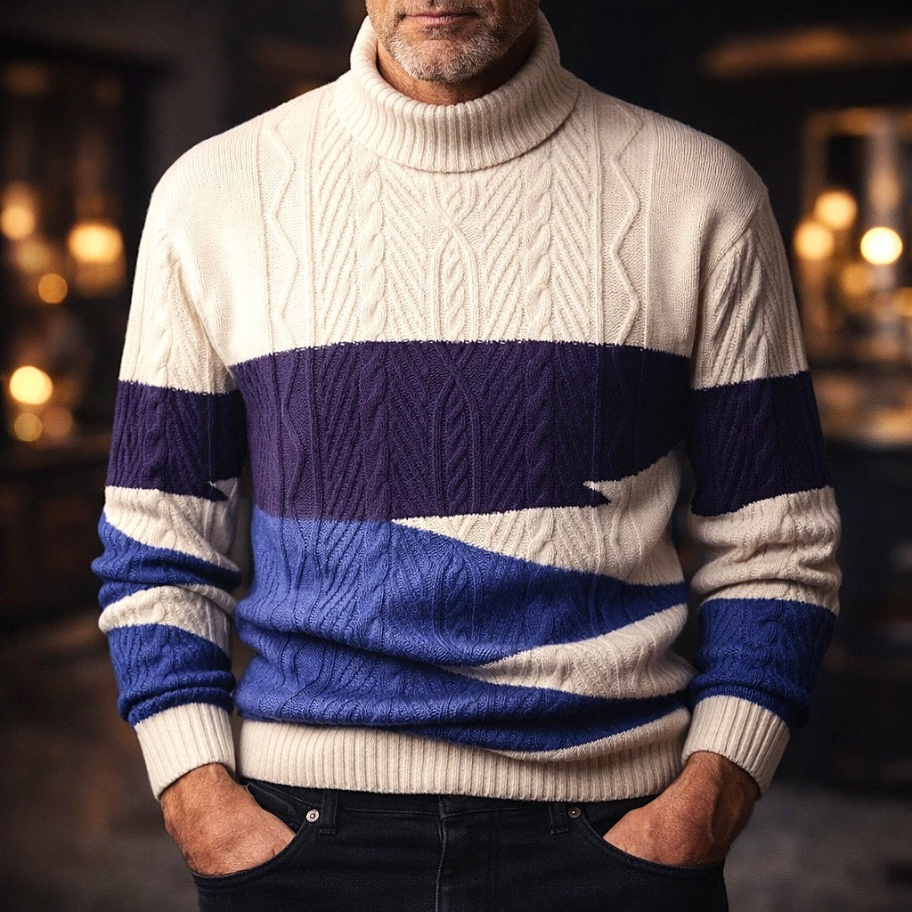 Chandler - Timeless Colour Block Sweater | By Julian & Claire Toronto