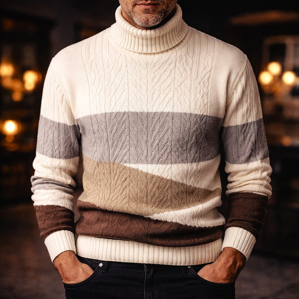 Chandler - Timeless Colour Block Sweater | By Julian & Claire Toronto