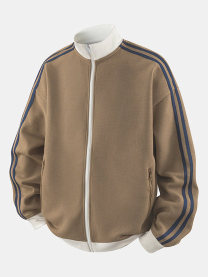 Randy - Waffle Texture Stripe Jacket | By Julian & Claire Toronto
