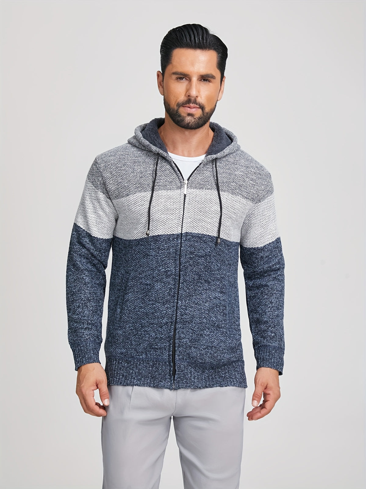 Boris - Colour Block Hooded Jacket | By Julian & Claire Toronto