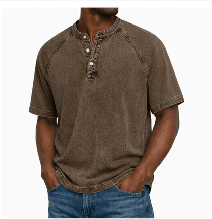 Carmelo - Classic Short-Sleeve Henley | By Julian & Claire Toronto