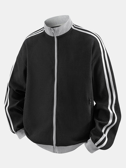 Randy - Waffle Texture Stripe Jacket | By Julian & Claire Toronto