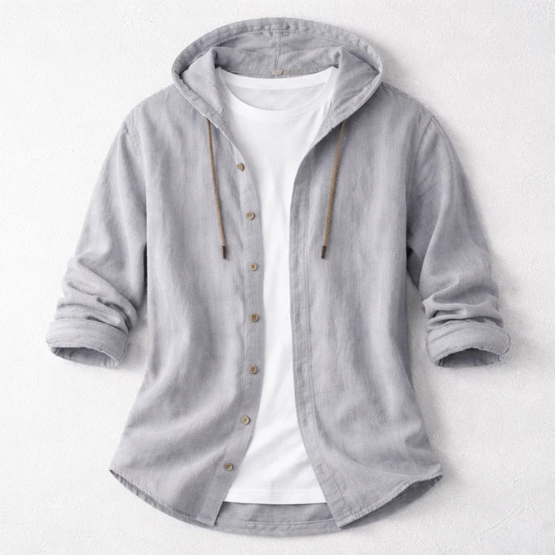 Brennan - Button-Up Hoodie Shirt | By Julian & Claire Toronto