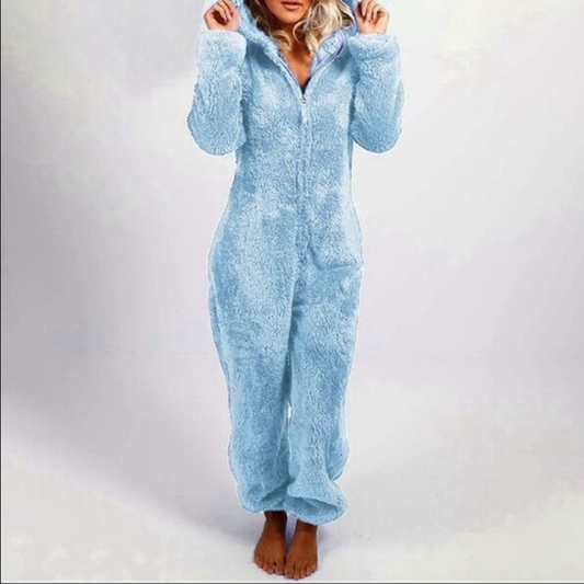 Maple - Comfy Zipper Hooded Plush Pajama | By Julian & Claire Toronto