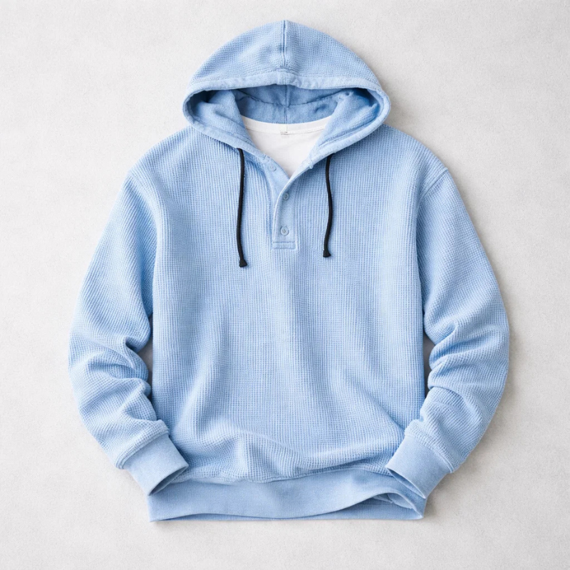 Wells - Waffle Knit Pullover Hoodie | By Julian & Claire Toronto