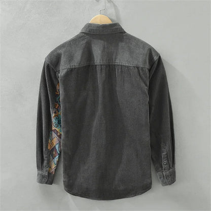 Mercer - Textured Patchwork Button-Up Shirt | By Julian & Claire Toronto