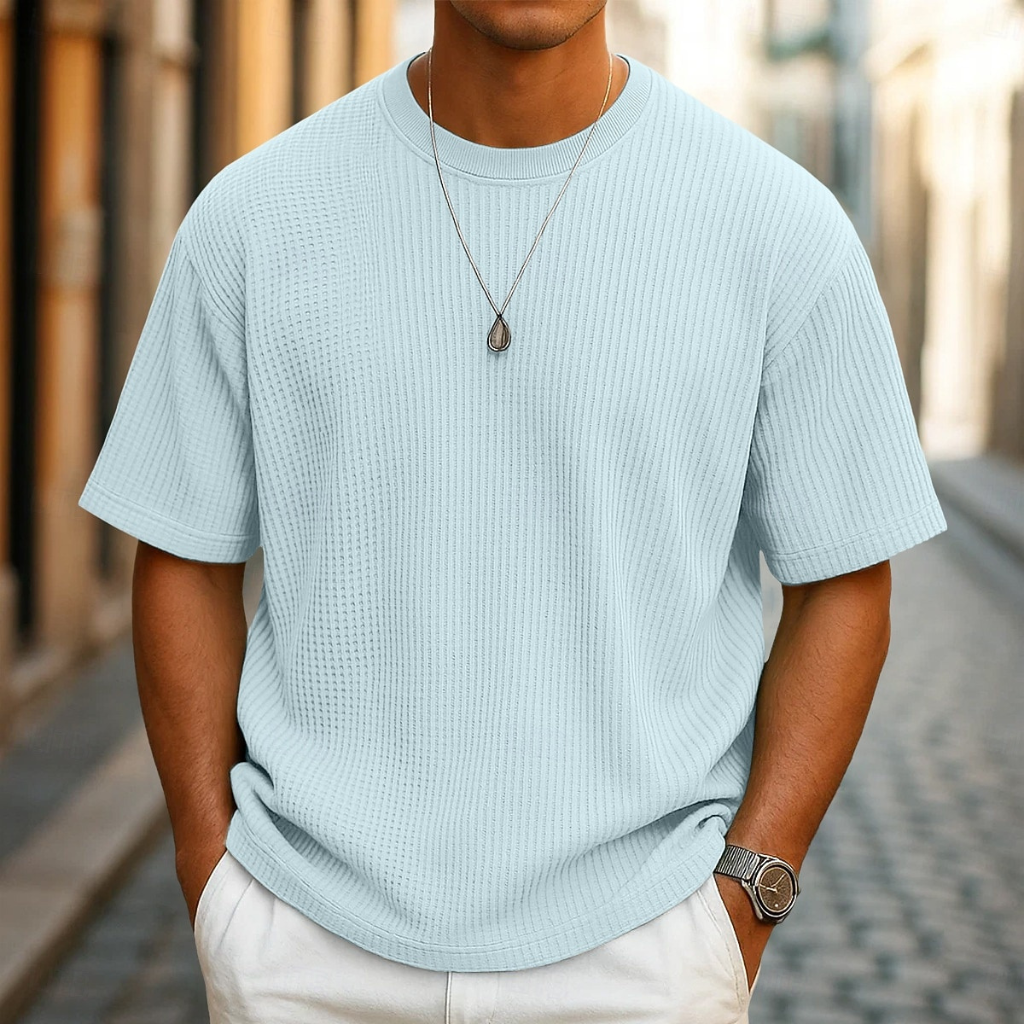 Willie - Waffle Knit Summer T-Shirt | By Julian & Claire Toronto
