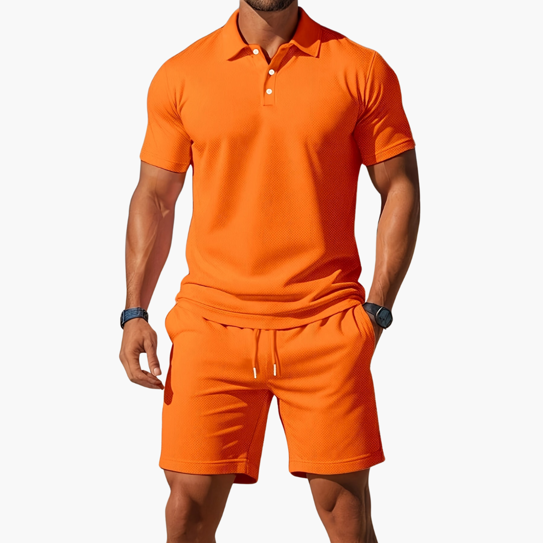 Zack - Casual Polo & Drawstring Shorts Set | By Julian & Claire Toronto
