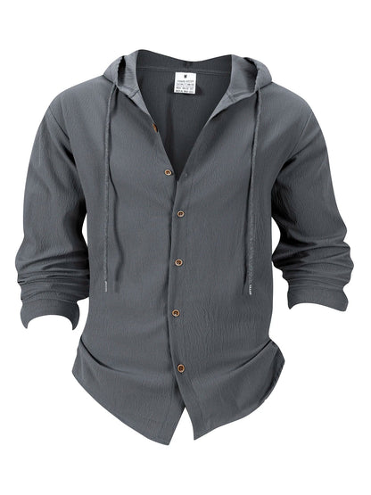 Denzel - Casual Outdoor Hooded Button Shirt | By Julian & Claire Toronto