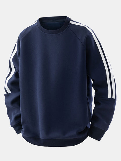 Lonnie - Relaxed Stripe Crewneck Sweatshirt | By Julian & Claire Toronto