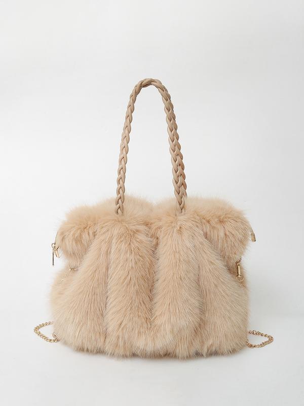 Vanessa  - Versatile Plush Velvet Shoulder Tote Bag | By Julian & Claire Toronto