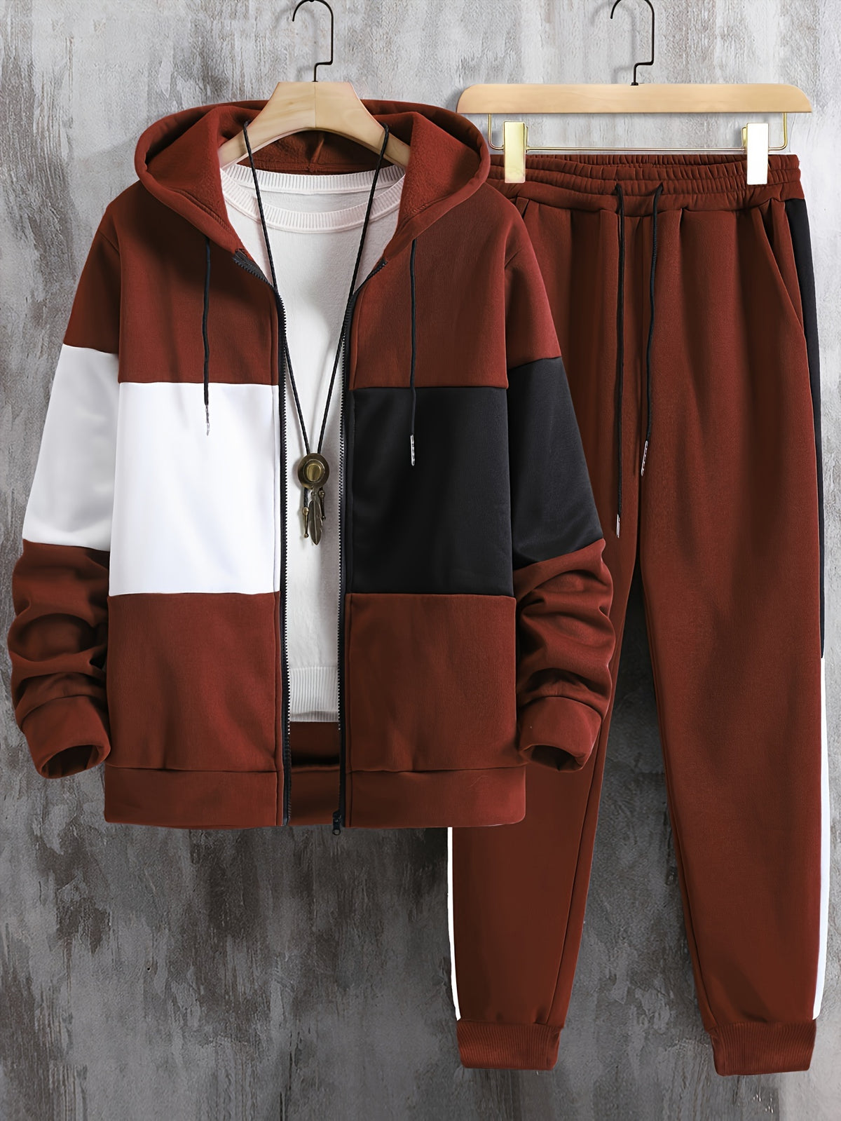 Asa - Colour Block Casual Hooded Set | By Julian & Claire Toronto