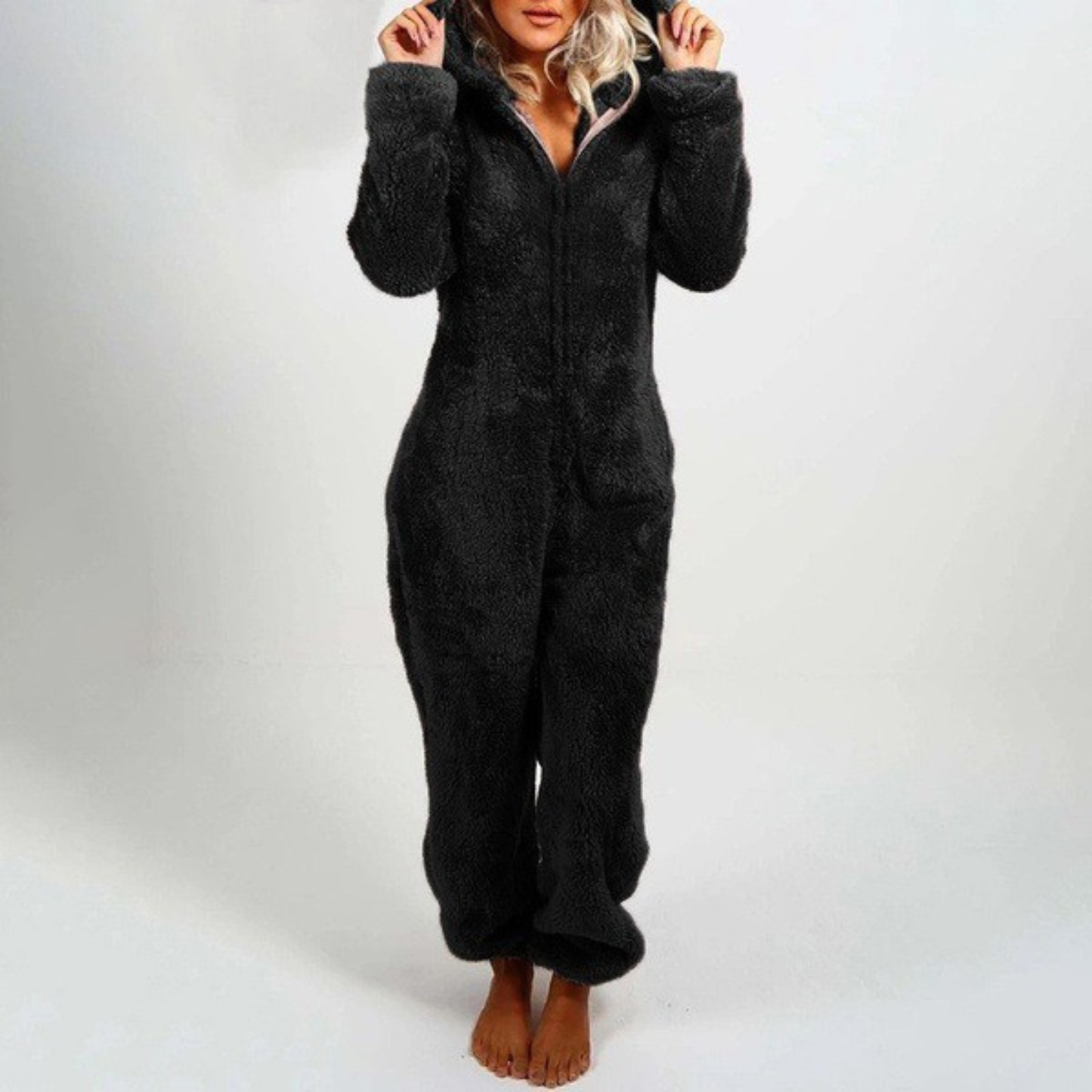 Maple - Comfy Zipper Hooded Plush Pajama | By Julian & Claire Toronto