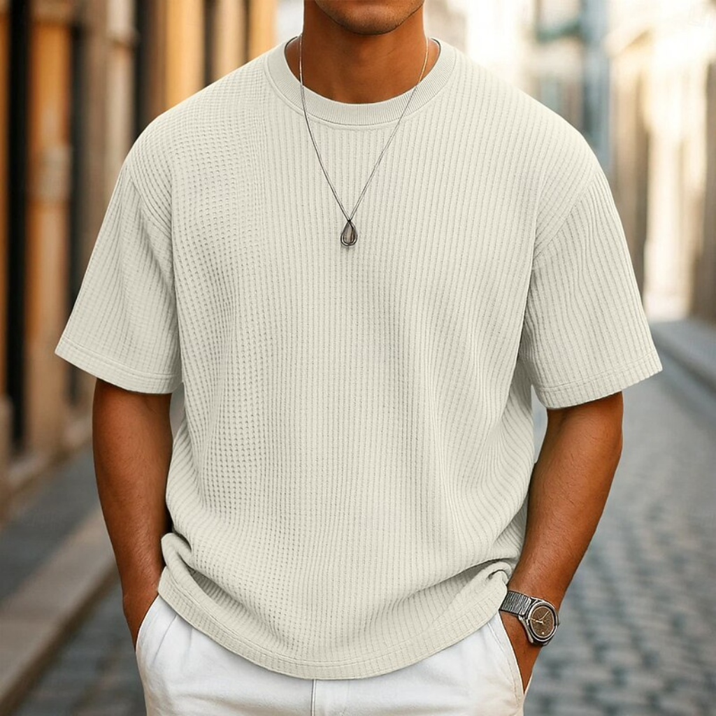 Willie - Waffle Knit Summer T-Shirt | By Julian & Claire Toronto